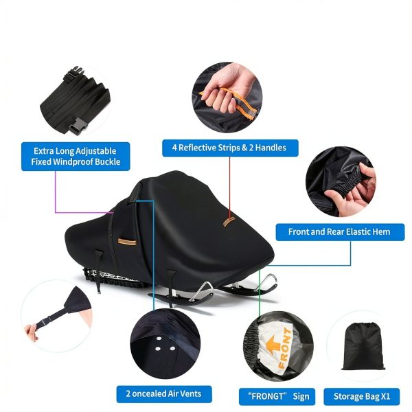 Snowmobile Cover by GRABADO Waterproof Heavy Duty-4