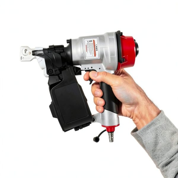 XUFOPLY Pneumatic Coil Nailer Tool Black+red-2