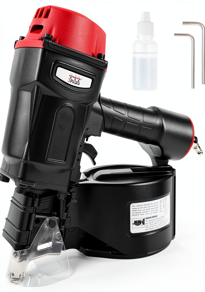Installing 3 PLUS Power Siding Nailer Tool Aluminum Housing on a wooden workbench