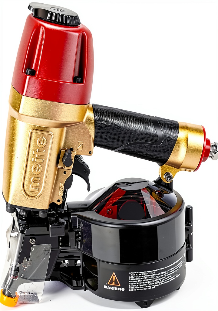 meite CN65S Pneumatic Coil Siding Nailer in action