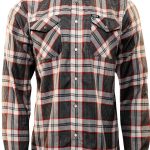 Men's Flannel Chain Accessory Shirt Button Closure Durable Comfort-0