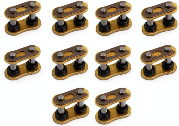 MOTOMASTER Motorcycle Chain Master Link 520 10pcs Black O‑Ring Fit-0