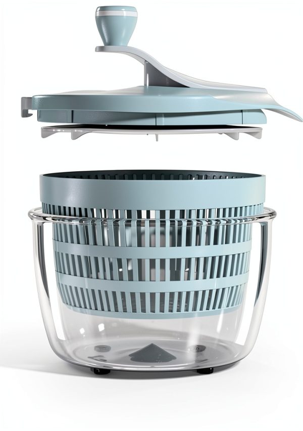 Dayacoco Salad Spinner 4.24Qt Green Multi‑Use Lettuce & Fruit Dryer-1