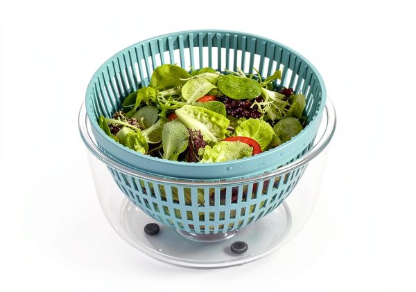 Dayacoco Salad Spinner 4.24Qt Green Multi‑Use Lettuce & Fruit Dryer-7