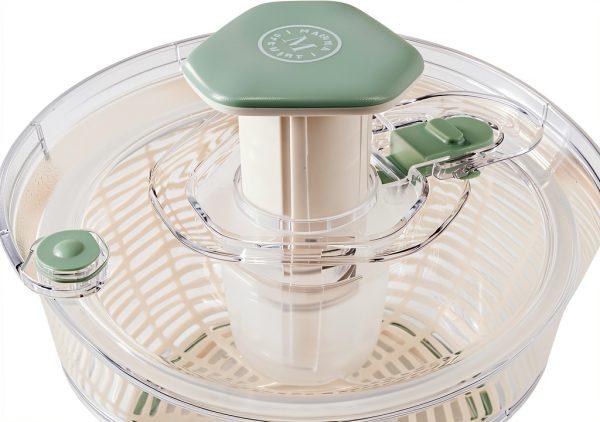 Martha Stewart 6.3 Qt Salad Spinner Fruit Washer Strainer White Green-4