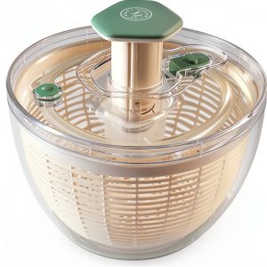 Martha Stewart 6.3 Qt Salad Spinner Fruit Washer Strainer White Green-0