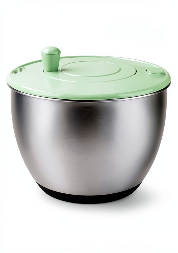 5.3QT Salad Spinner VVAKAM Large Steel Lettuce Spinner with 5 Blade-5