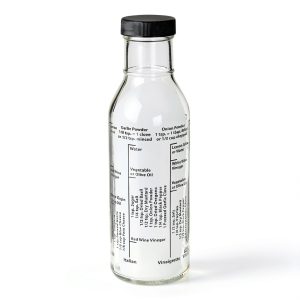 Kolder Salad Dressing Mixer Bottle with 8 Classic Recipes, Glass, 13-Ounce Capacity-0
