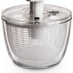 Glass Salad Spinner 6.3QT Jarelli – BPA-Free Bowl, Press Lid-0