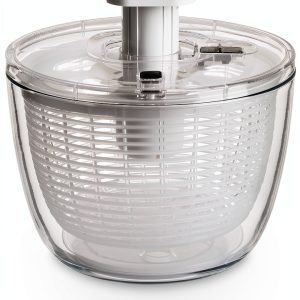 Glass Salad Spinner 6.3QT Jarelli – BPA-Free Bowl, Press Lid-0