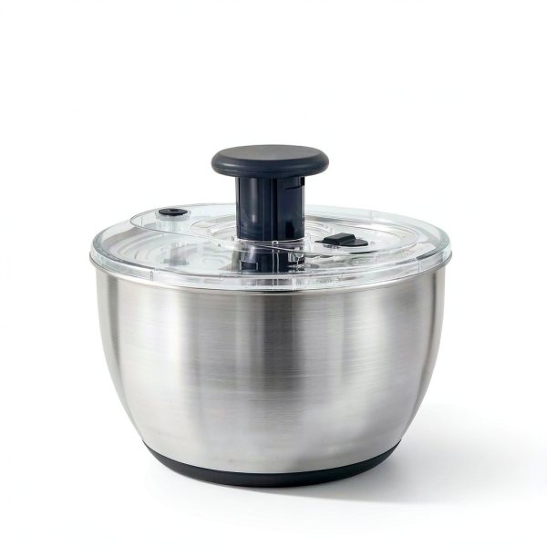 CAROTE 6.4 Qt Stainless Steel Salad Spinner, Large Lettuce Washer for-1