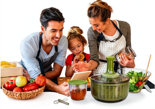 Salad Spinner Brieftons 6.3 Quart with 0.95 Quart Chopper-8