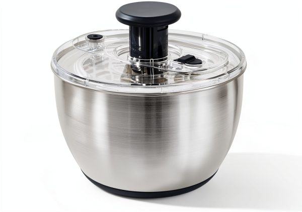 CAROTE 6.4 Qt Stainless Steel Salad Spinner, Large Lettuce Washer for-0