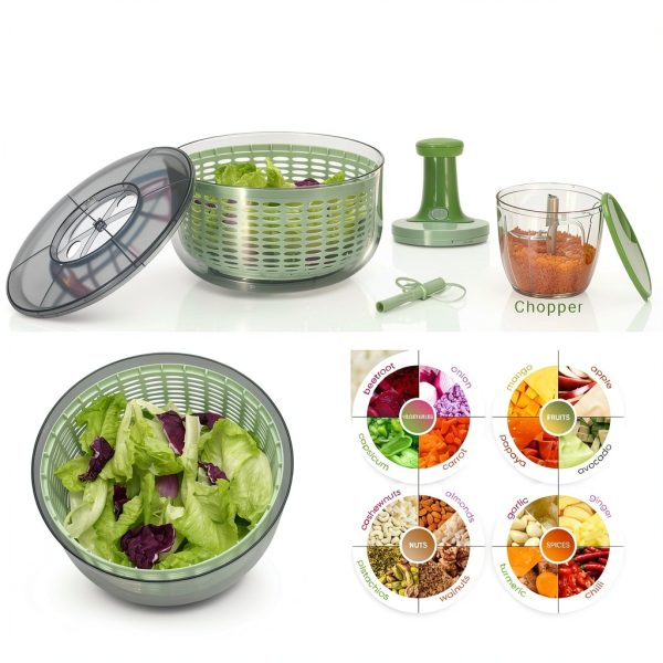 Salad Spinner Brieftons 6.3 Quart with 0.95 Quart Chopper-4