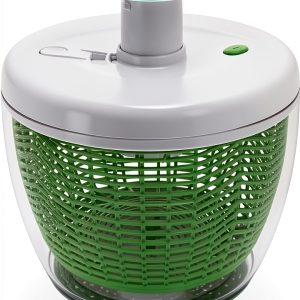 Farberware Easy to use pro Pump Spinner with Bowl, Colander and Built in draining System for Fresh, Crisp, Clean Salad and Produce, 6.6 quart, Green-0