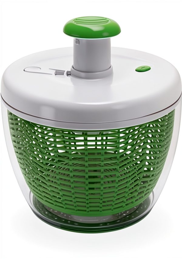 Farberware Easy to use pro Pump Spinner with Bowl, Colander and Built in draining System for Fresh, Crisp, Clean Salad and Produce, 6.6 quart, Green-0