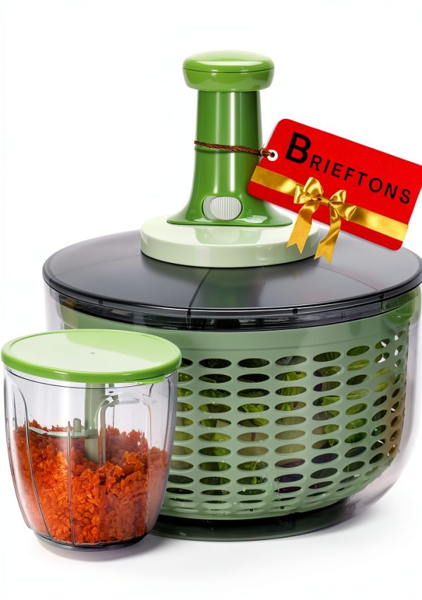 Salad Spinner Brieftons 6.3 Quart with 0.95 Quart Chopper-0