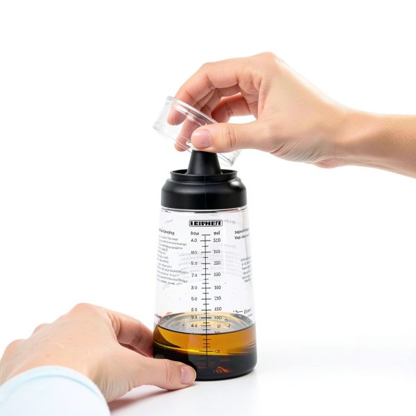 Leifheit Glass Salad Dressing Bottle 10 oz Black Eco Leakproof Lid-4