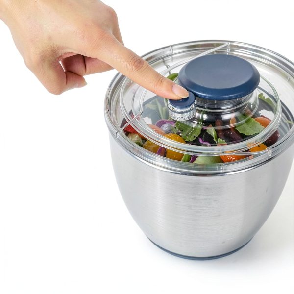 CAROTE 6.4 Qt Stainless Steel Salad Spinner, Large Lettuce Washer for-6