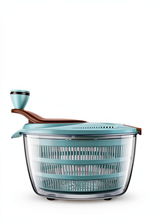 Brigii Salad Spinner, 4.24 Quart Lettuce Spinner with Double Drainage Holes, Salad Dryer for Washing, Spinning, and Draining Greens, Fruits, and Vegetables-4