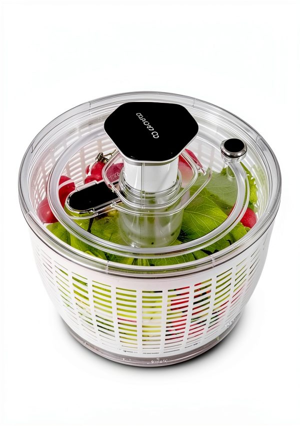 Ourokhome Salad Spinner, One-Handed Large Vegetable Dryer for Greens-5