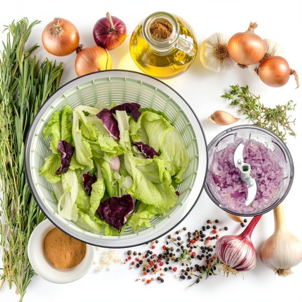 Salad Spinner Brieftons 6.3 Quart with 0.95 Quart Chopper-7