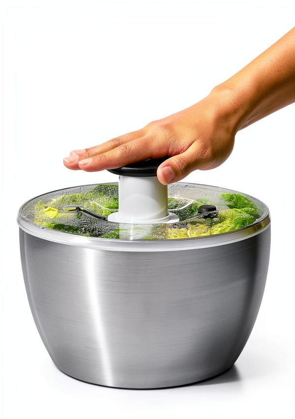 OXO Steel Salad Spinner-3