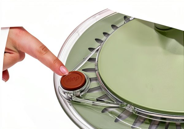 Stainless Steel Salad Spinner 5.3Qt Ainmvnos Stop Button Non Slip Base-5