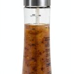 Tablecraft Salad Dressing Shaker, Glass with Plastic & Metal Pour Spout Top, Clear-0