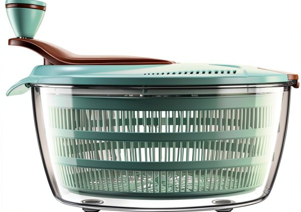 Brigii Salad Spinner, 4.24 Quart Lettuce Spinner with Double Drainage Holes, Salad Dryer for Washing, Spinning, and Draining Greens, Fruits, and Vegetables-0