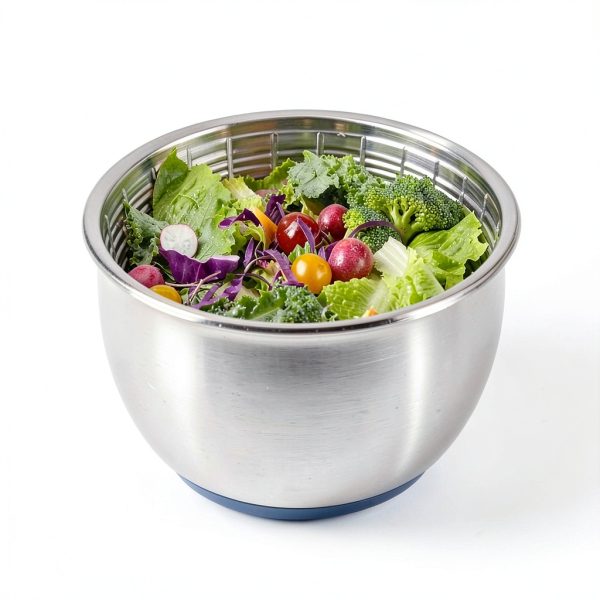 CAROTE 6.4 Qt Stainless Steel Salad Spinner, Large Lettuce Washer for-4