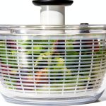 OXO Good Grips Salad Spinner | Lettuce Spinner | Fruit Washer | Fruit Washing Bowl with Strainer | Vegetable Cleaner | Salad Cleaner | Lettuce Washer | 6.22 Quart Capacity-0