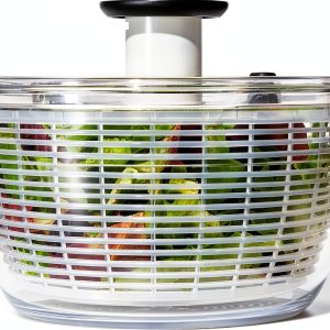 OXO Good Grips Salad Spinner | Lettuce Spinner | Fruit Washer | Fruit Washing Bowl with Strainer | Vegetable Cleaner | Salad Cleaner | Lettuce Washer | 6.22 Quart Capacity-0