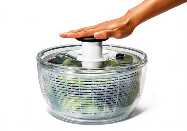 OXO Good Grips Salad Spinner | Lettuce Spinner | Fruit Washer | Fruit Washing Bowl with Strainer | Vegetable Cleaner | Salad Cleaner | Lettuce Washer | 6.22 Quart Capacity-3