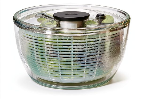 OXO Good Grips Salad Spinner | Lettuce Spinner | Fruit Washer | Fruit Washing Bowl with Strainer | Vegetable Cleaner | Salad Cleaner | Lettuce Washer | 6.22 Quart Capacity-6