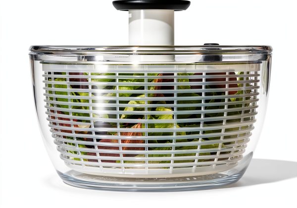 OXO Good Grips Salad Spinner | Lettuce Spinner | Fruit Washer | Fruit Washing Bowl with Strainer | Vegetable Cleaner | Salad Cleaner | Lettuce Washer | 6.22 Quart Capacity-1